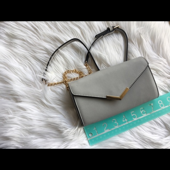 Gray and Gold Crossbody Handbag Purse - Picture 7 of 7